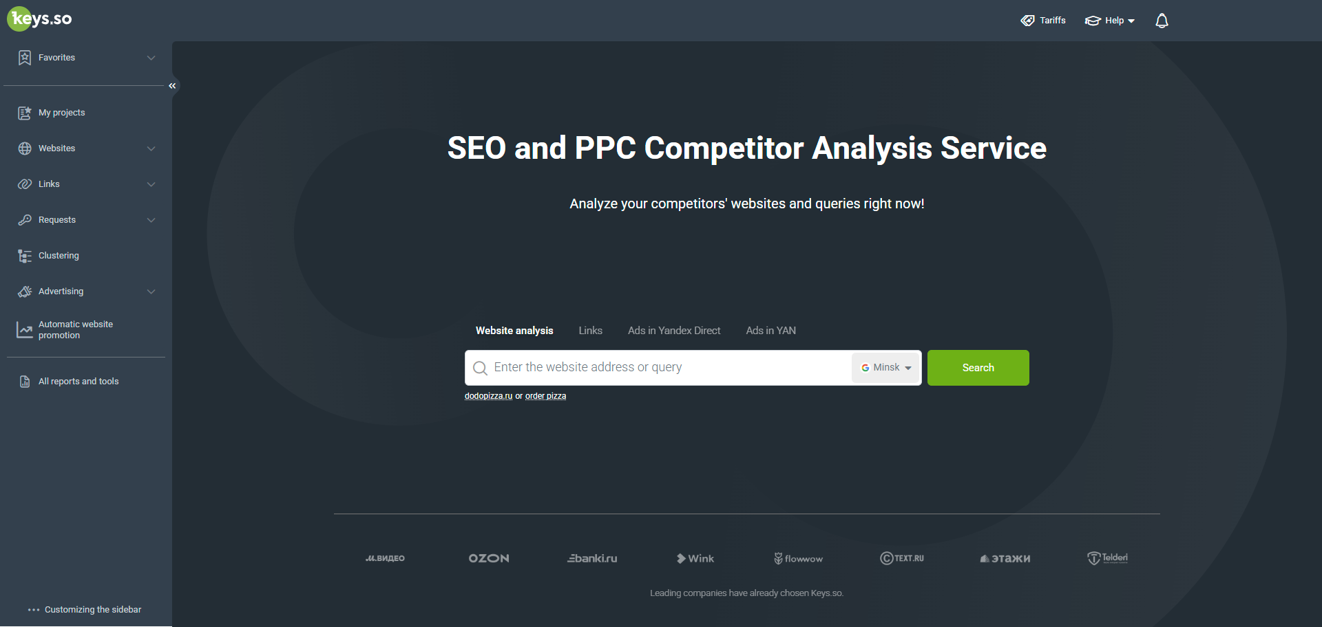 Keys.so SEO Tool